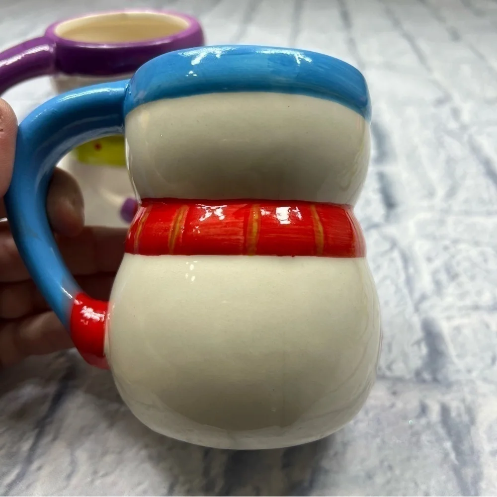 Mr and Mrs Snowman mugs